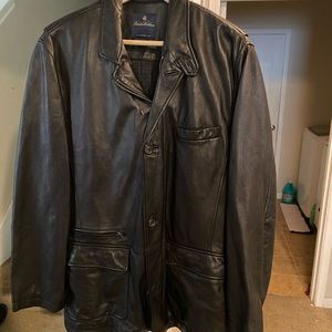 Brooks brothers leather jacket